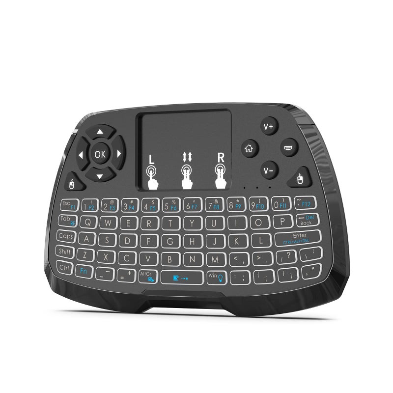 Miritz A3 Bluetooth Mini Keyboard with Touchpad - Universal 2.4GHz Backlit Handheld Keyboard & Mouse Combo for Smart TV/PC/Android TV/PS4/MacOS/Tablet - Image 1